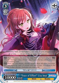 "Trace of Effort" Lisa Imai (BD/EN-W03-098R RRR) [BanG Dream! Girls Band Party! MULTI LIVE]