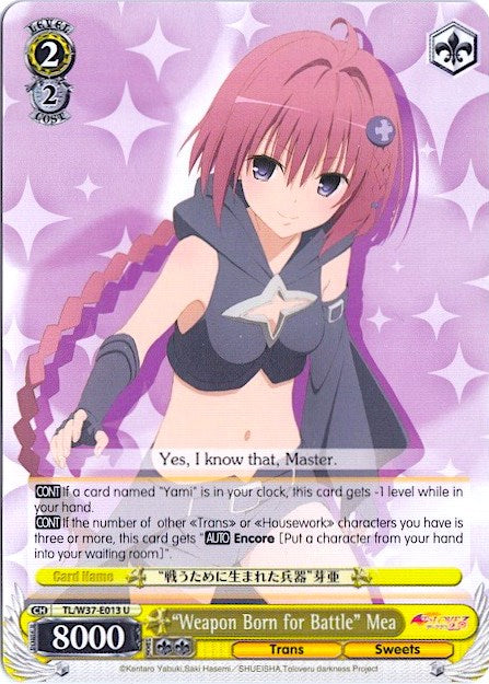 "Weapon Born for Battle" Mea (TL/W37-E013 U) [To Loveru Darkness 2nd]