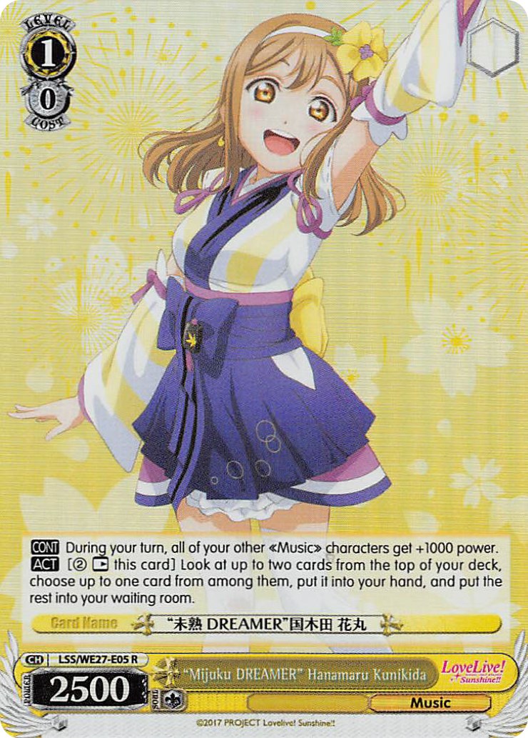 "Mijuku DREAMER" Hanamaru Kunikida (LSS/WE27-E05 R) (Parallel Foil) [Love Live! Sunshine!! Extra Booster]