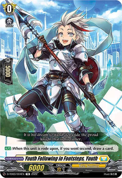 Youth Following in Footsteps, Youth (D-TD03/004EN) [D-TD03: Raika Koshiba -Skyfall Executors-]