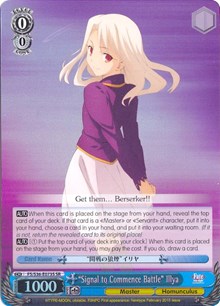 "Signal to Commence Battle" Illya (FS/S36-E073S SR) [Fate/Stay Night [Unlimited Blade Works] Vol. II]