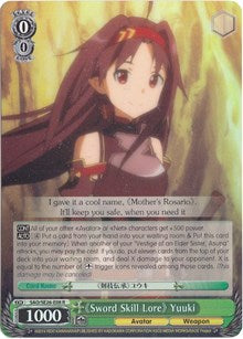 "Sword Skill Lore" Yuuki (SAO/SE26-E08 R) (Parallel Foil) [Sword Art Online II Vol.2]