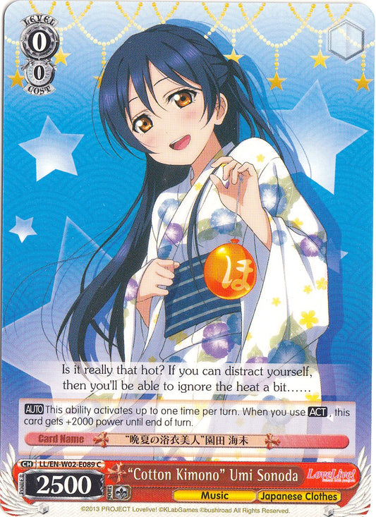 "Cotton Kimono" Umi Sonoda (LL/EN-W02-E089 C) [Love Live! DX Vol.2]