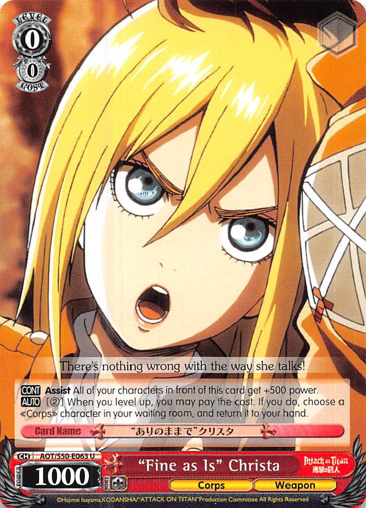 "Fine as Is" Christa (AOT/S50-E063 U) [Attack on Titan Vol. 2]